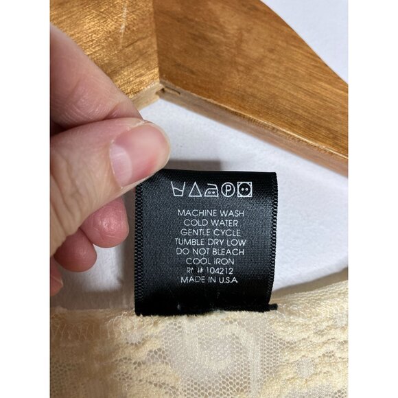 Vintage J.T.B. Lace Blouse Cap Sleeves Y2k Lace Fairy Grunge Whimsigoth Small - Picture 10 of 13